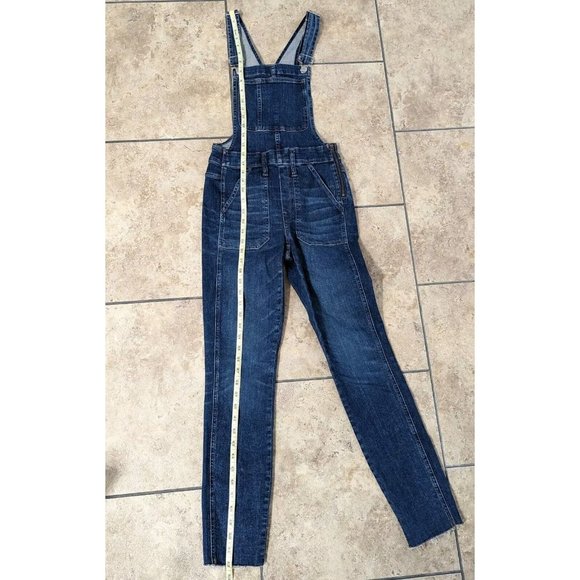 Madewell Skinny Overalls: Eco Edition Denim Jeans Size XXS Raw Hem - Picture 11 of 12